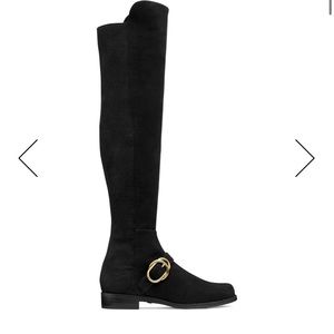 Black Suade Over the Knee Siella Boot.